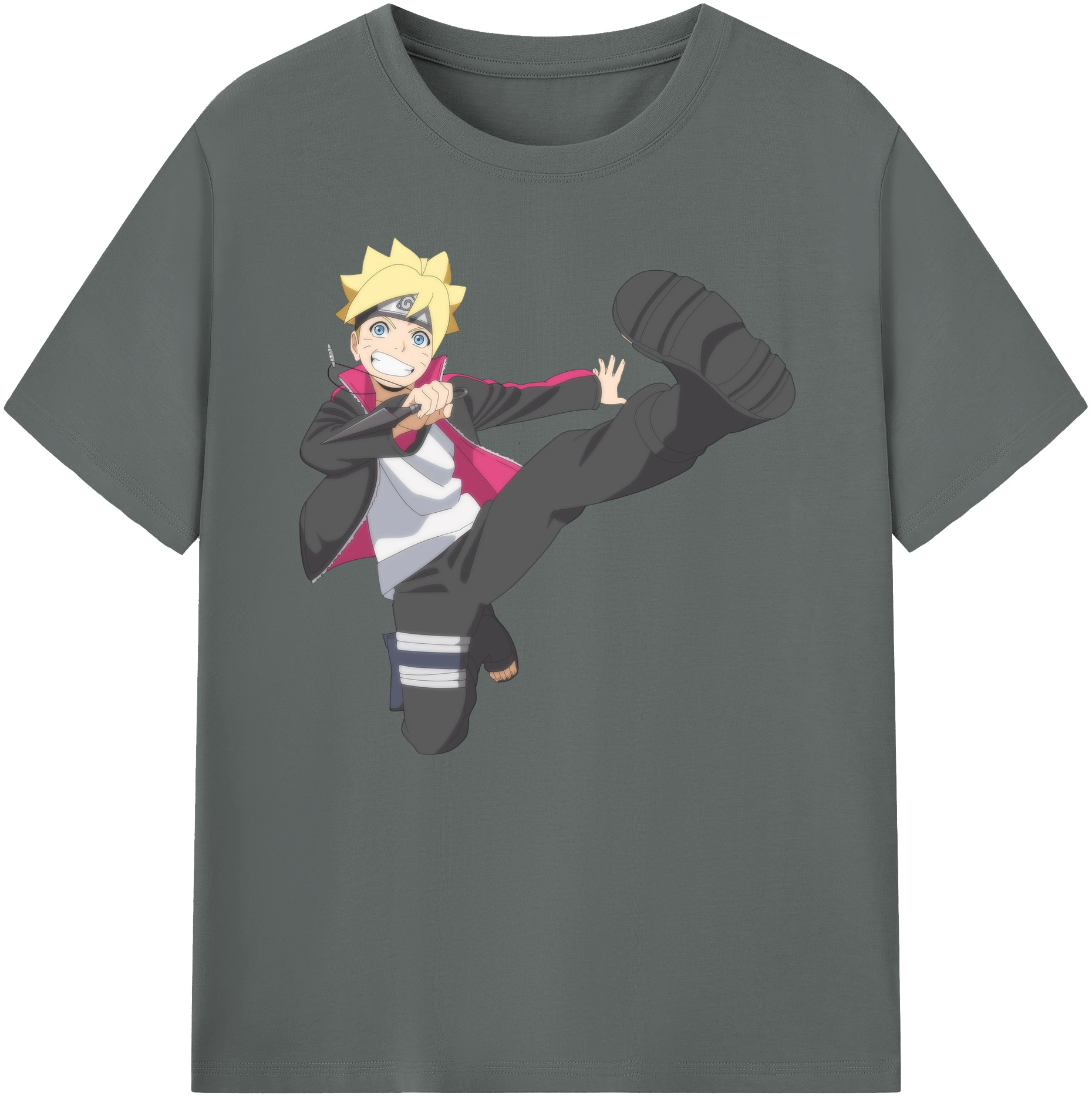 （画像用） NARUTO -ナルト- うずまき ボルト Uzumaki Boruto 綿100％ メンズ半袖Tシャツ｜肌触りやわらか＆通気性